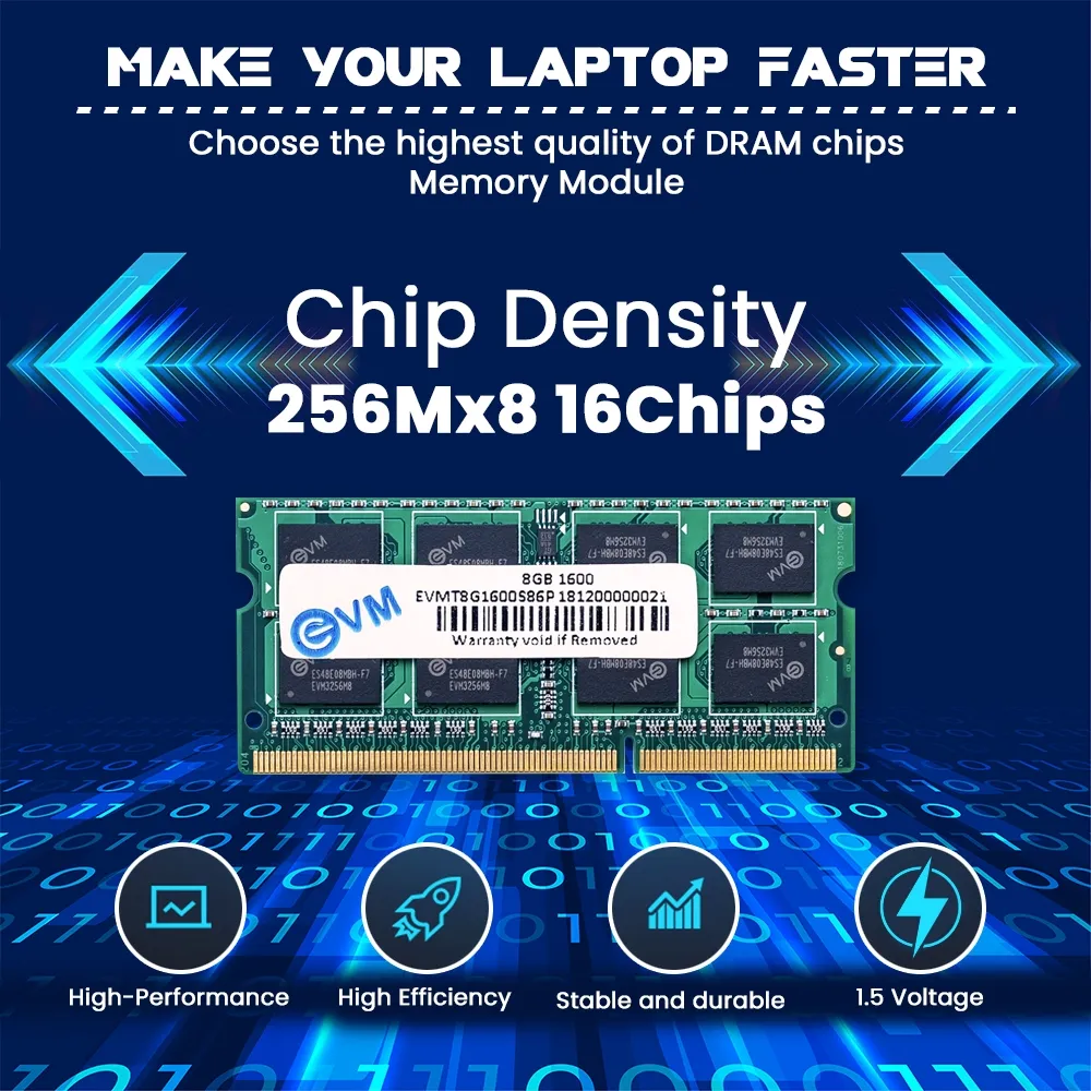 EVM Laptop Ram 8GB DDR3 1600Mhz view 5